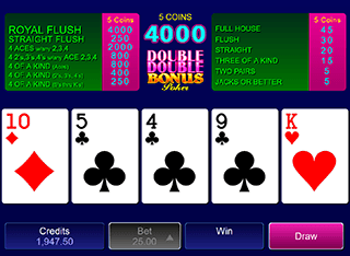 Microgaming Double Double Bonus Video Poker